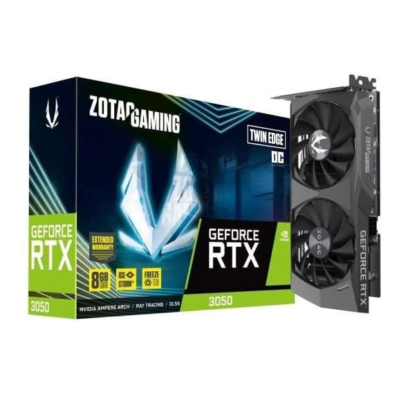 Zotac Gaming Nvidia GeForce RTX 3050 Twin Edge OC 8GB GDDR6 Graphics Card Zotac Gaming Nvidia GeForce RTX 3050 Twin Edge OC 8GB GDDR6 Graphics Card