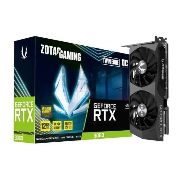 Zotac Gaming Nvidia GeForce RTX 3060 Twin Edge OC 12GB GDDR6 Graphics Card Zotac Gaming Nvidia GeForce RTX 3060 Twin Edge OC 12GB GDDR6 Graphics Card