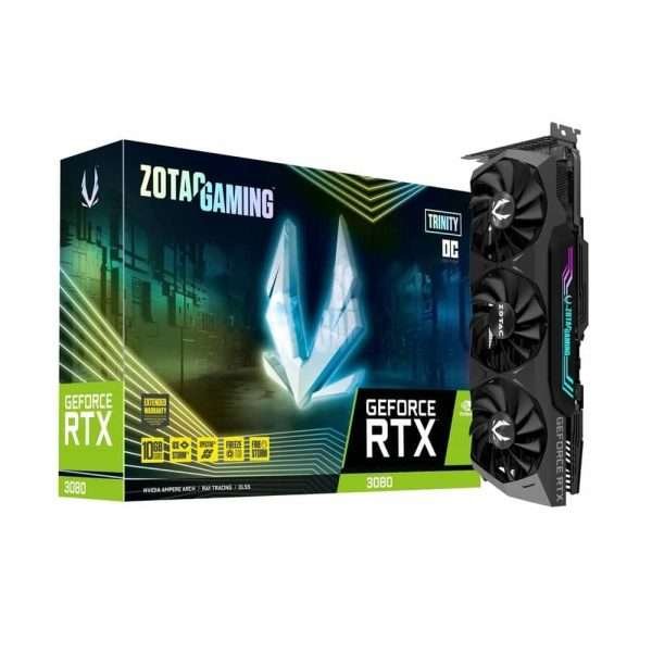 Zotac Gaming Nvidia GeForce RTX 3080 Trinity OC LHR 10GB GDDR6X Graphics Card Zotac Gaming Nvidia GeForce RTX 3080 Trinity OC LHR 10GB GDDR6X Graphics Card