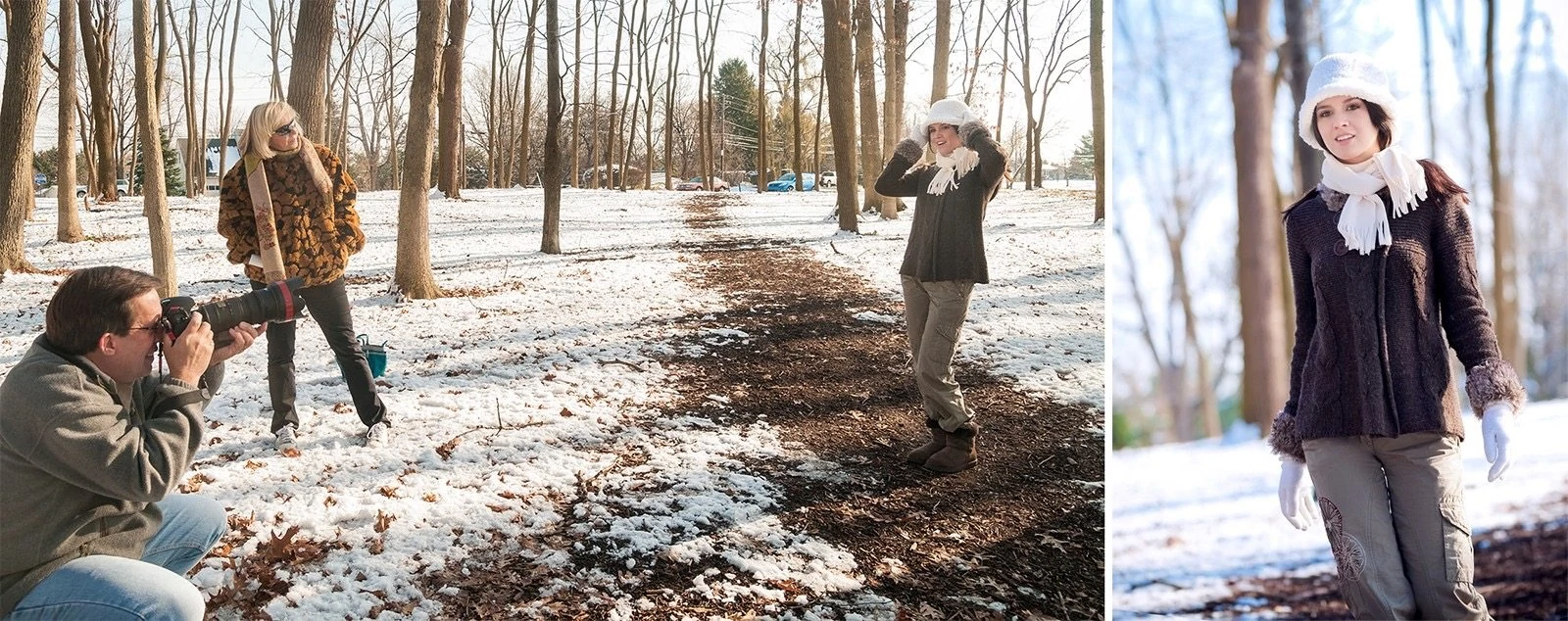 Using snow as a natural reflector