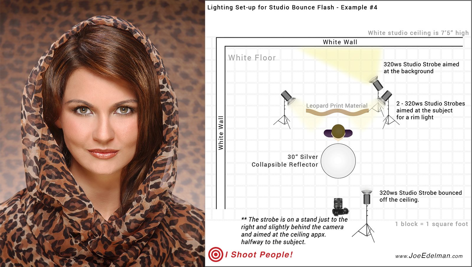 Bounce Flash Example #4 with Lighting Diagram