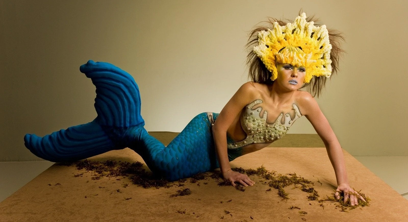 The Mermaid Model Project before the digital background is added