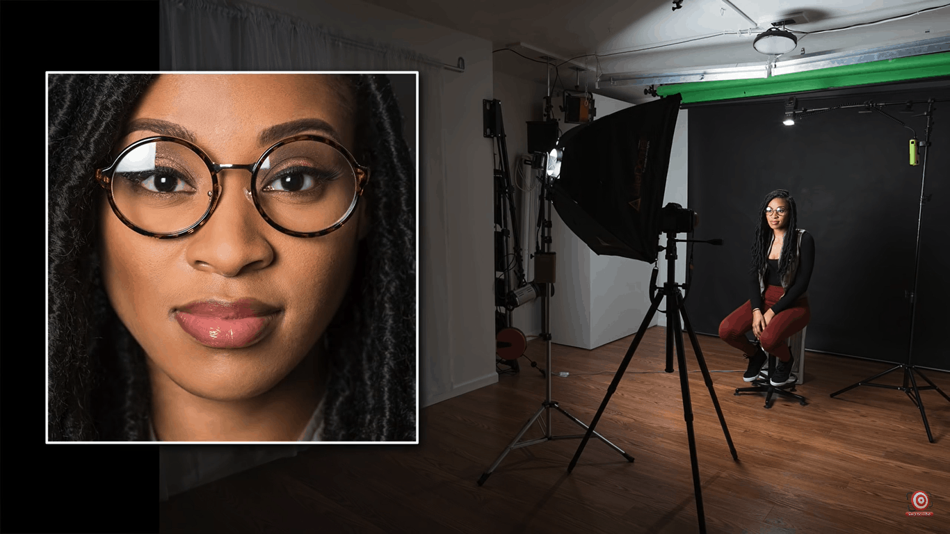 Photographing people with glasses and a softbox with glare