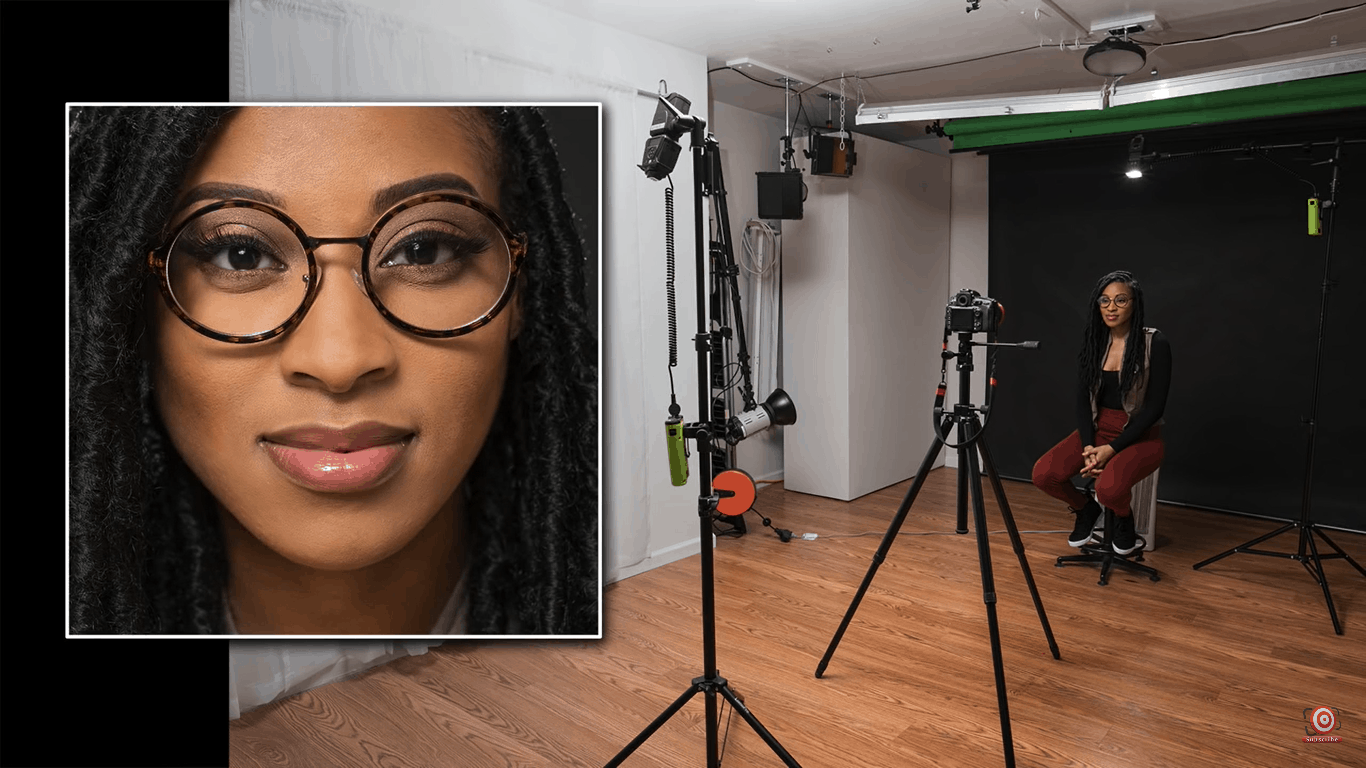 Photographing people with glasses and a speedlight setup