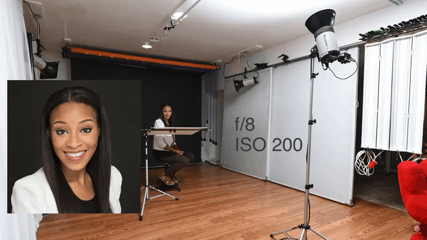 One light portrait lighting setup 4 black background