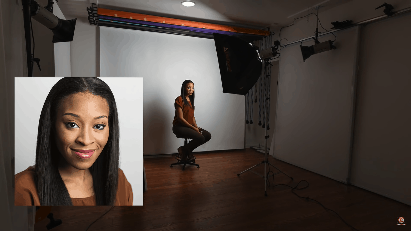 One light portrait lighting setup