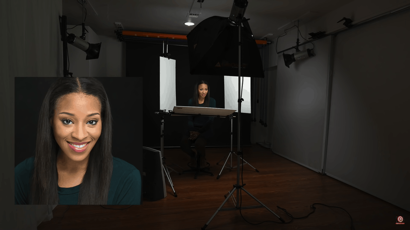 one light portrait lighting separation of background setup