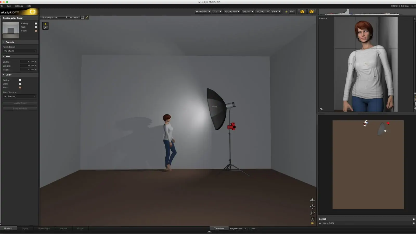 Casual portrait Lighting Setup Two