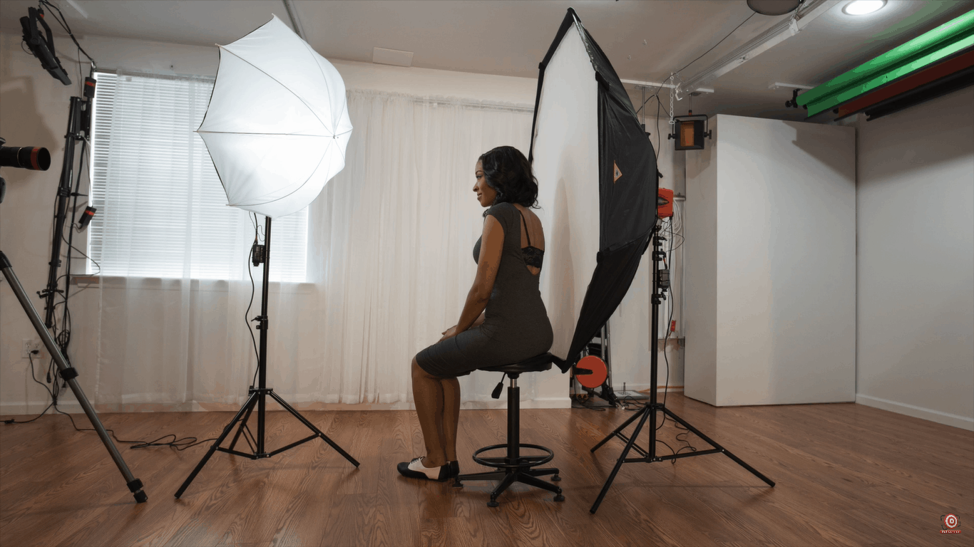 Setup for white background