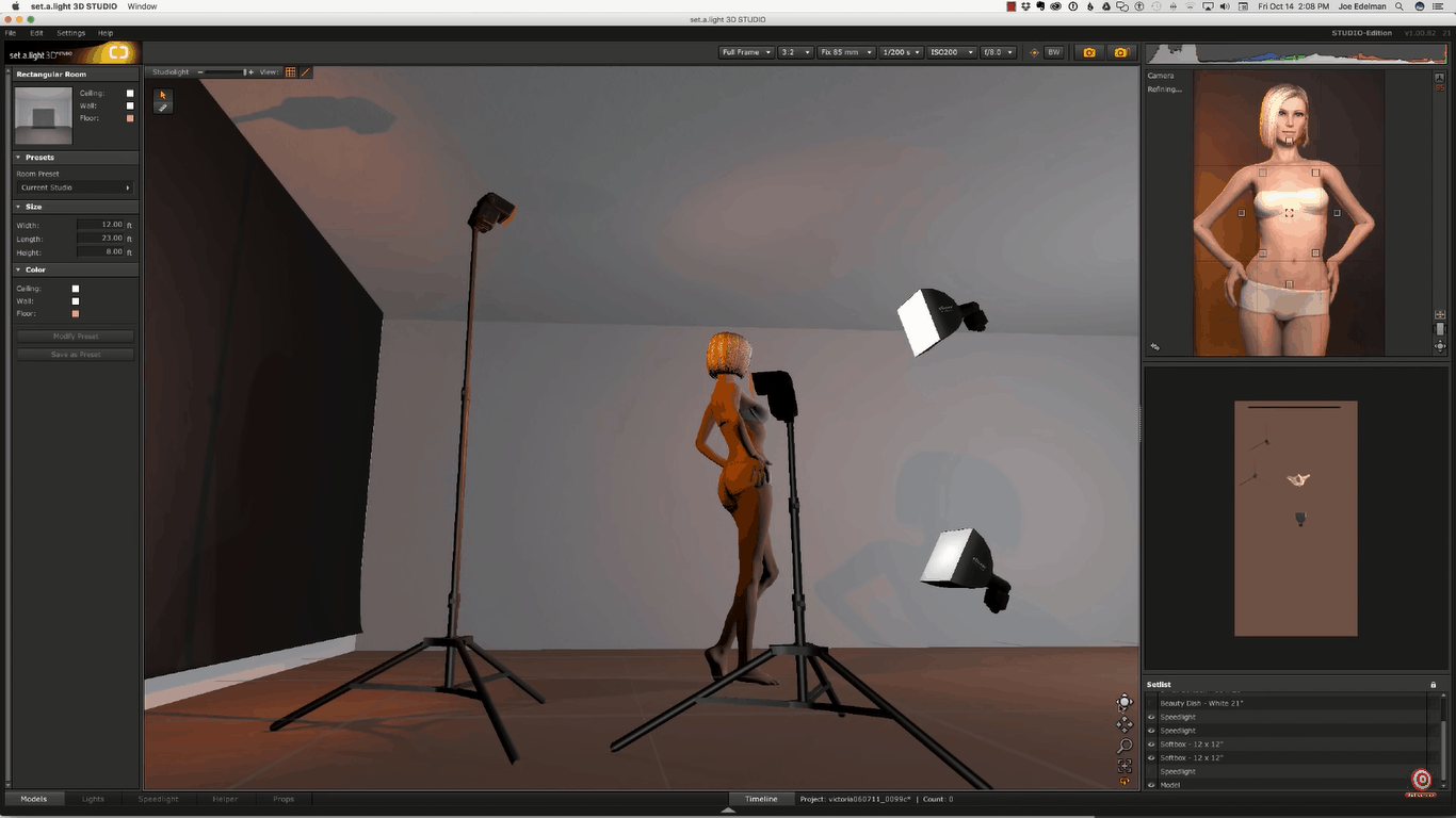 bikini glamour shot with speed lights