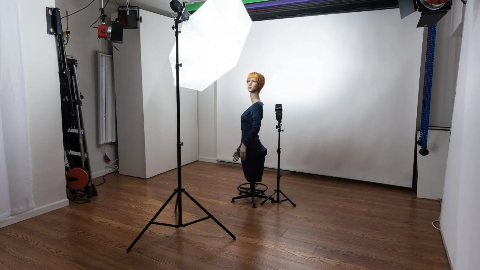 Same setup but with umbrella aimed down at Lola