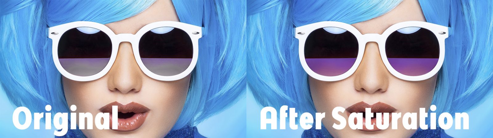 Image before and after saturation
