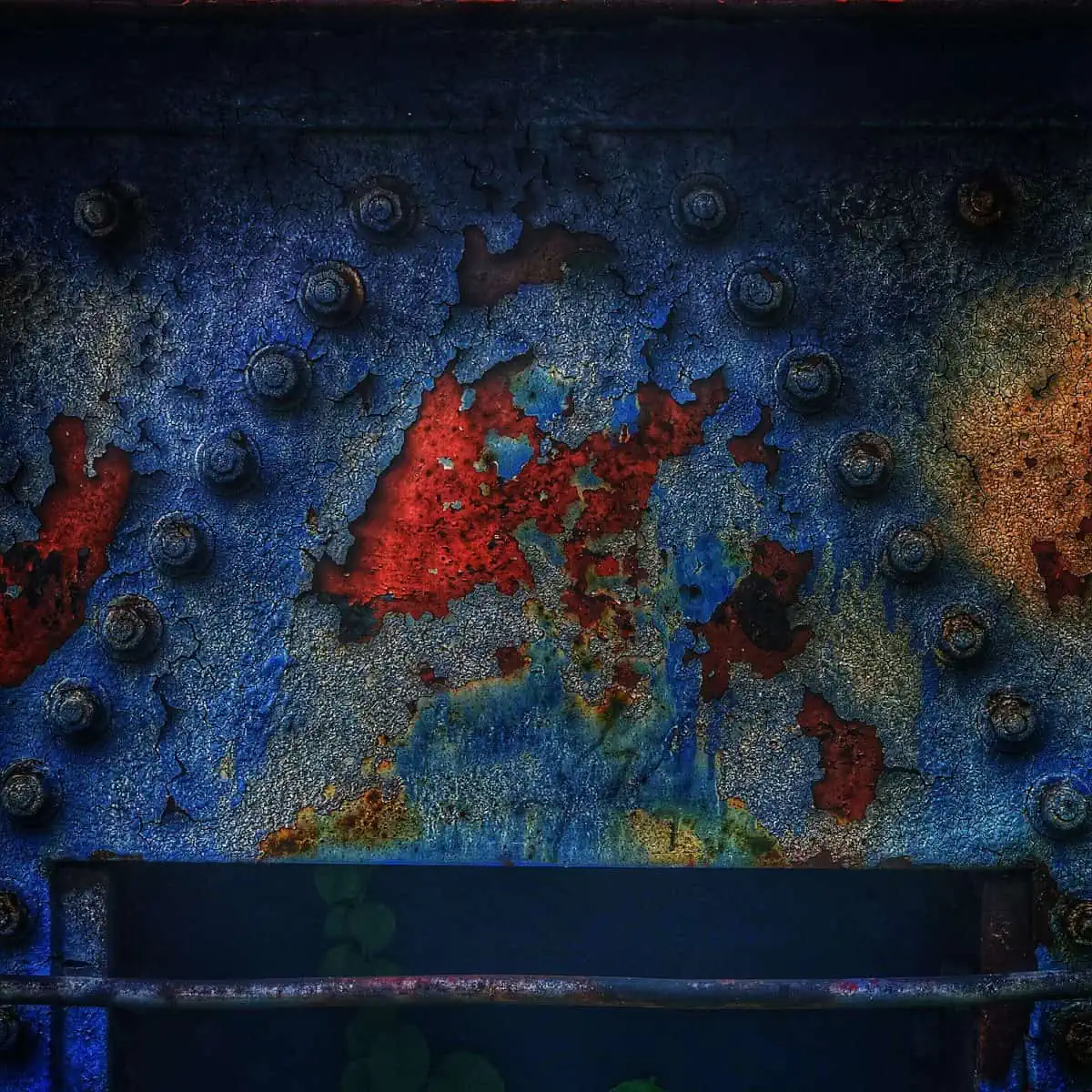 A rusty piece of metal.