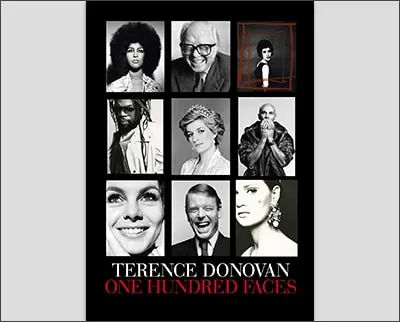 The cover of Terence Donovan's book, featuring one hundred faces, captures the essence of Tina Barney's artistic style.
