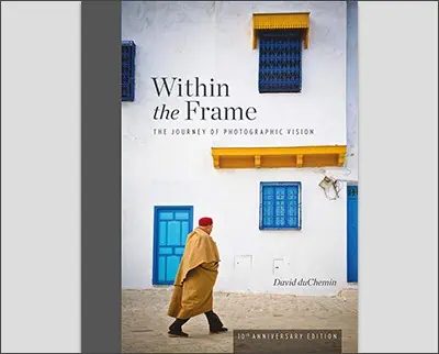 Within the frame book cover.