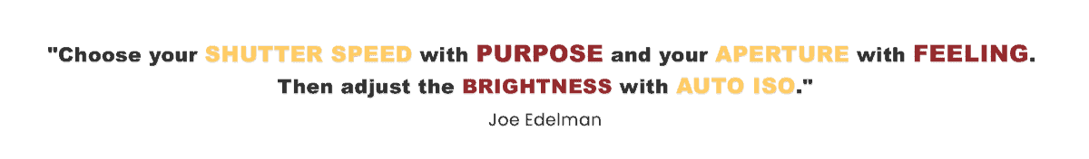 A quote with a correct exposure on a black background.