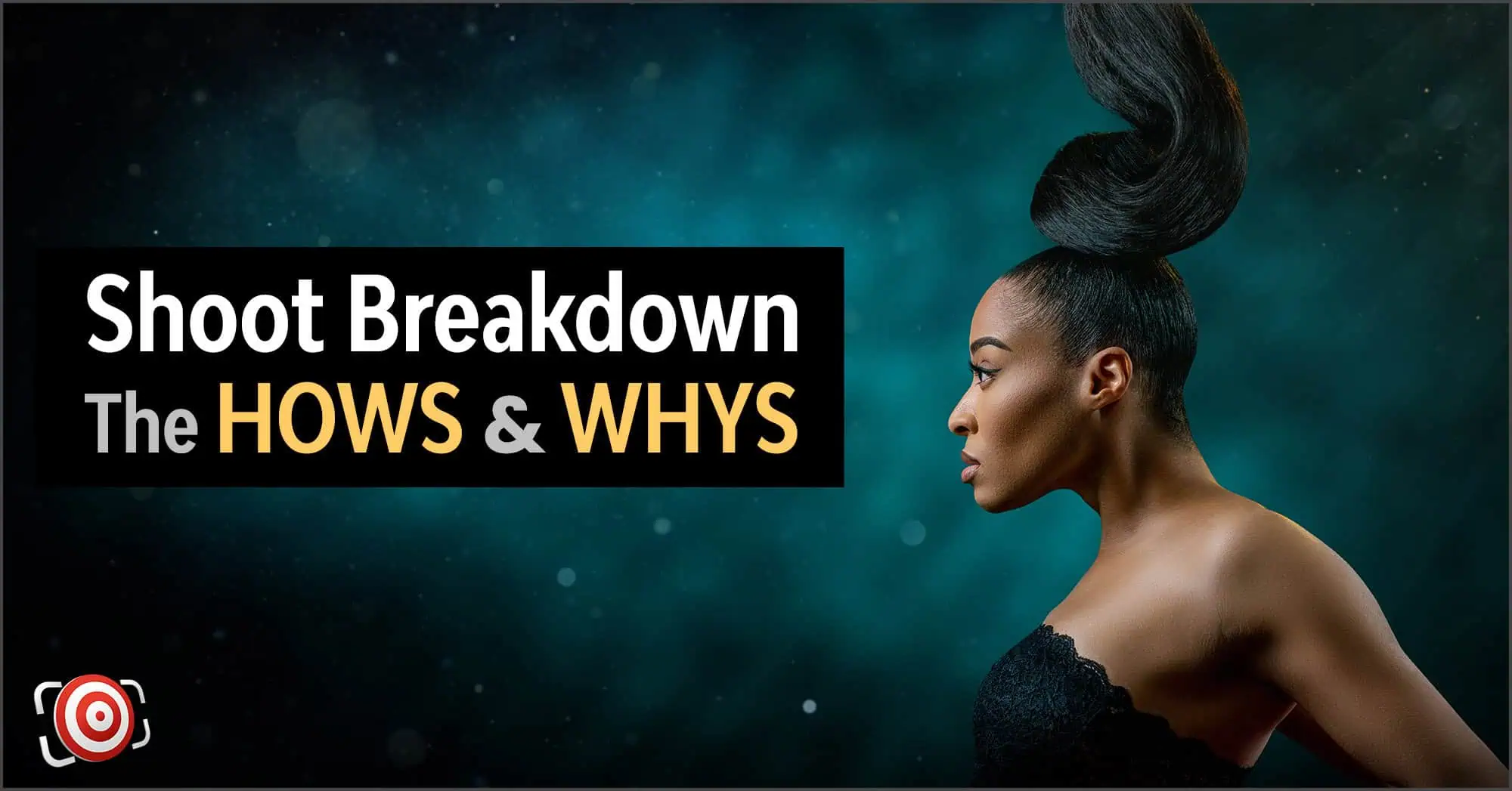 A woman with a high ponytail showcasing her beauty in a portrait - shoot breakdown