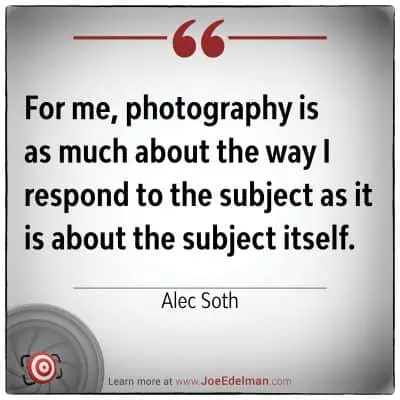 Alec Soth beautifully captures the essence of photography, noting it's as much about how he responds to the subject as it is about the subject itself. For more insights, visit our website through the link at the bottom.