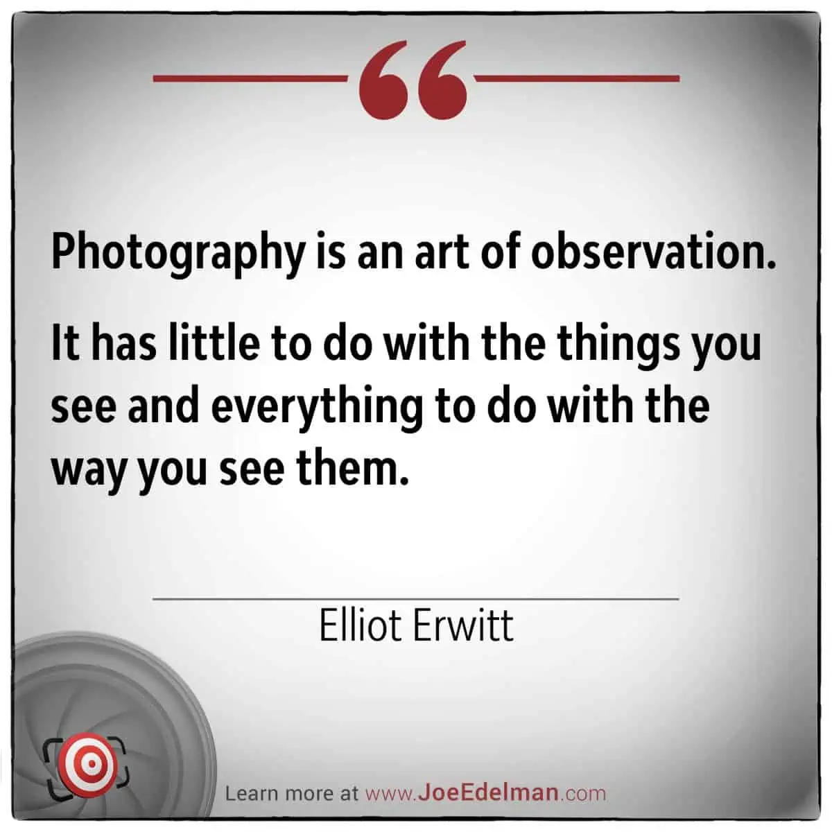 Elliot Erwitt captures the essence of photography as an art of observation, where the magic lies in the perspective.