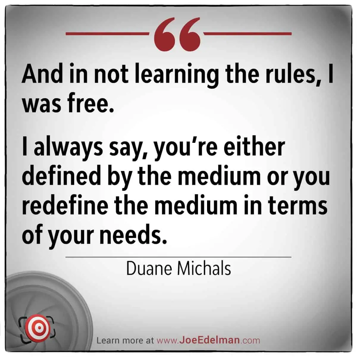 “And in not learning the rules, I was free," reflects Duane Michals. "I always say, you’re either defined by the medium or you redefine the medium in terms of your needs.”.