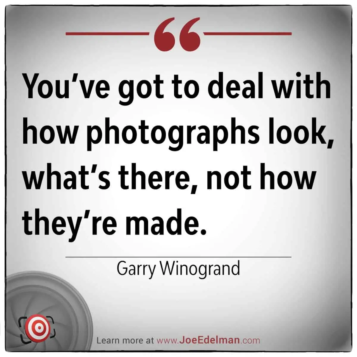 Experience Garry Winogrand's insightful perspective as he emphasizes the importance of focusing on the content of photographs rather than their creation. Discover more about his vision and works by visiting our website. .