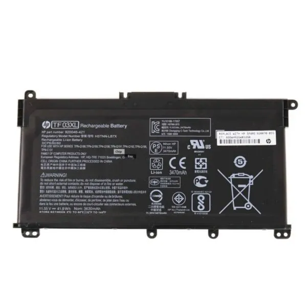 HP TF03XL HT03XL battery for Pavilion X360 14-CD, Pavilion 14-BF, 14-BK, 15-DA,15-CC, 15-CD, 15-CK MPN: TF03XL/HT03XL 3 HP TF03XL HT03XL battery for Pavilion X360 14-CD, Pavilion 14-BF, 14-BK, 15-DA,15-CC, 15-CD, 15-CK MPN: TF03XL/HT03XL