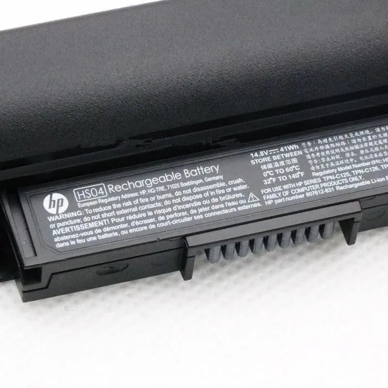 HP Pavilion 807611-421  4 Cell HS04 HP original Laptop Notebook Battery- MPN: HS04