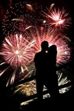 feu d'artifice de mariage