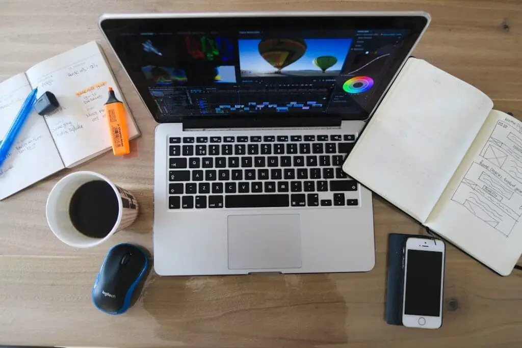 Espacio de trabajo creativo fotográfico