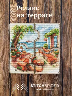 Relax na terase puzzle na dreve