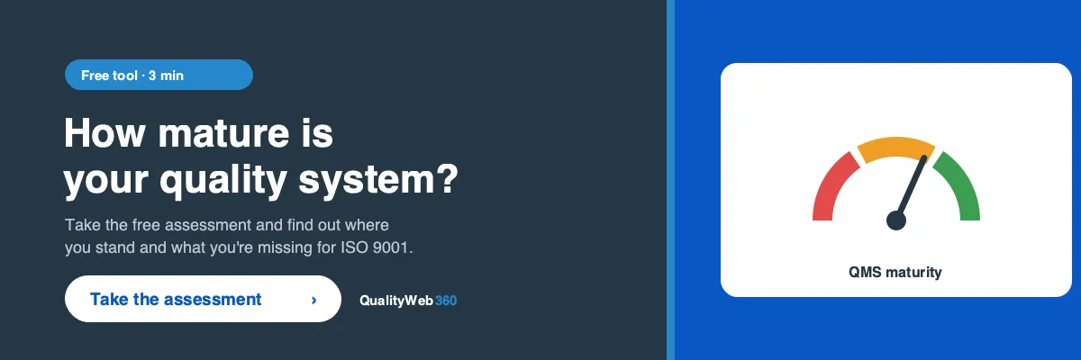 Free QMS Maturity Assessment by QualityWeb 360