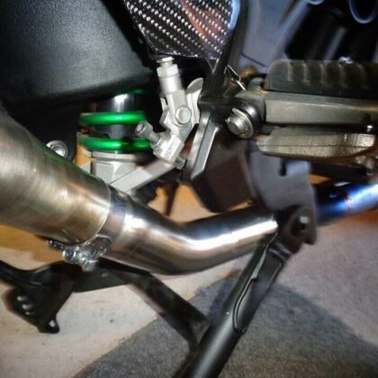 s l1600 15 Kawasaki H2 SE & SX with ZX10R Headers, Stainless De-cat exhaust pipe & clamp kawasaki h2 exhaust close-up
