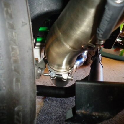 s l1600 16 Kawasaki H2 SE & SX with ZX10R Headers, Stainless De-cat exhaust pipe & clamp kawasaki h2 exhaust detail