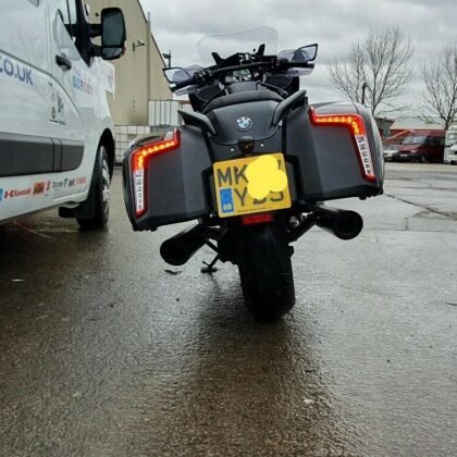 s l1600 3 BMW K1600B Bagger GTA 2016-2020 Black, Slash cut Performance Exhausts Mufflers bmw k1600b bagger gta 2016-2020 black angle view
