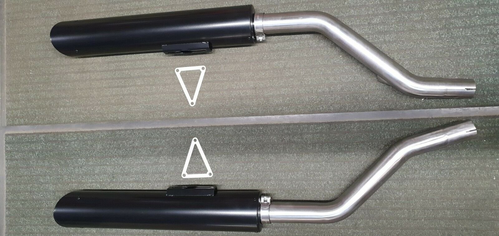 BMW K1600B Bagger GTA 2016-2020 Black, Slash cut Performance Exhausts Mufflers bmw k1600b bagger gta 2016-2020 black view