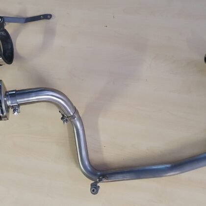 Benelli TNT 125 135 Tornado & Naked exhaust systems by Quill Performance Exhausts UK (8) Benelli TNT125 TNT135 Tornado +TNT Naked De-Cat Down-Pipe Exhaust header and Rear Silencer, UK Made benelli tnt125 exhaust view