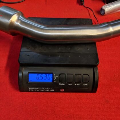 Kawasaki Z1000 2010-2019 single right hand CNC Stainless De-cat pipe & clamps kawasaki z1000 decat side view