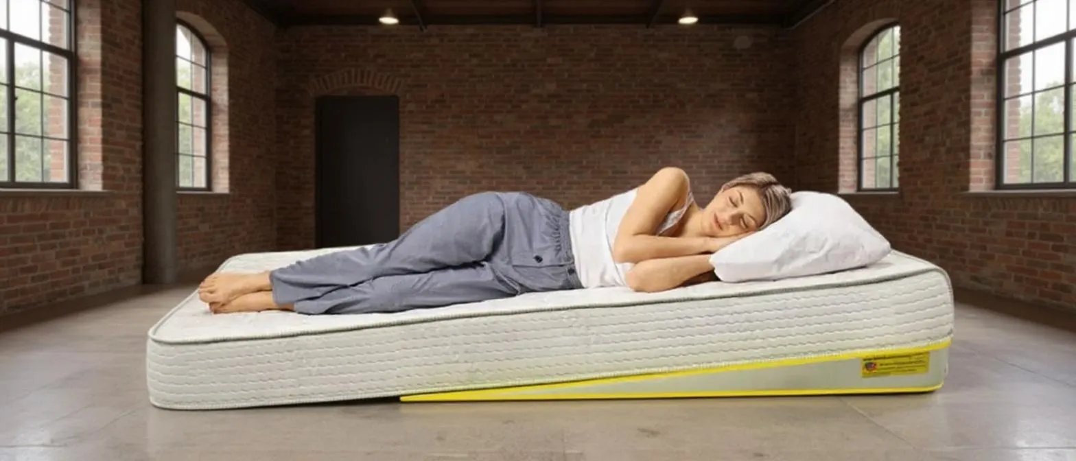 Schematic of mattress on wedge