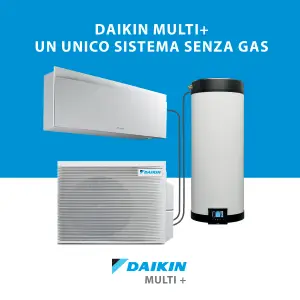 Daikin Multi+ climatizzatore che produce acqua calda