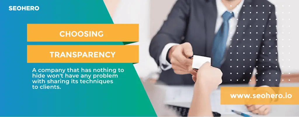 Hire an SEO Company 3 choosing transparency in SEO