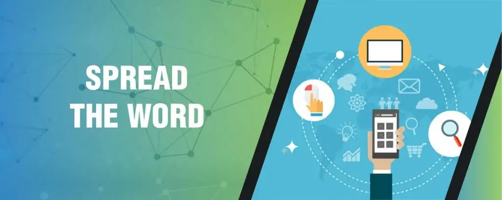 SEO: Step by Step Guide SEO 7 spread the word@2x 100