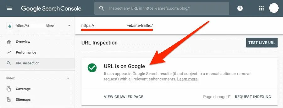 302 Redirect vs 301 – How It Affects the SEO of the Ranking Website 6 url-is-on-google-search-console