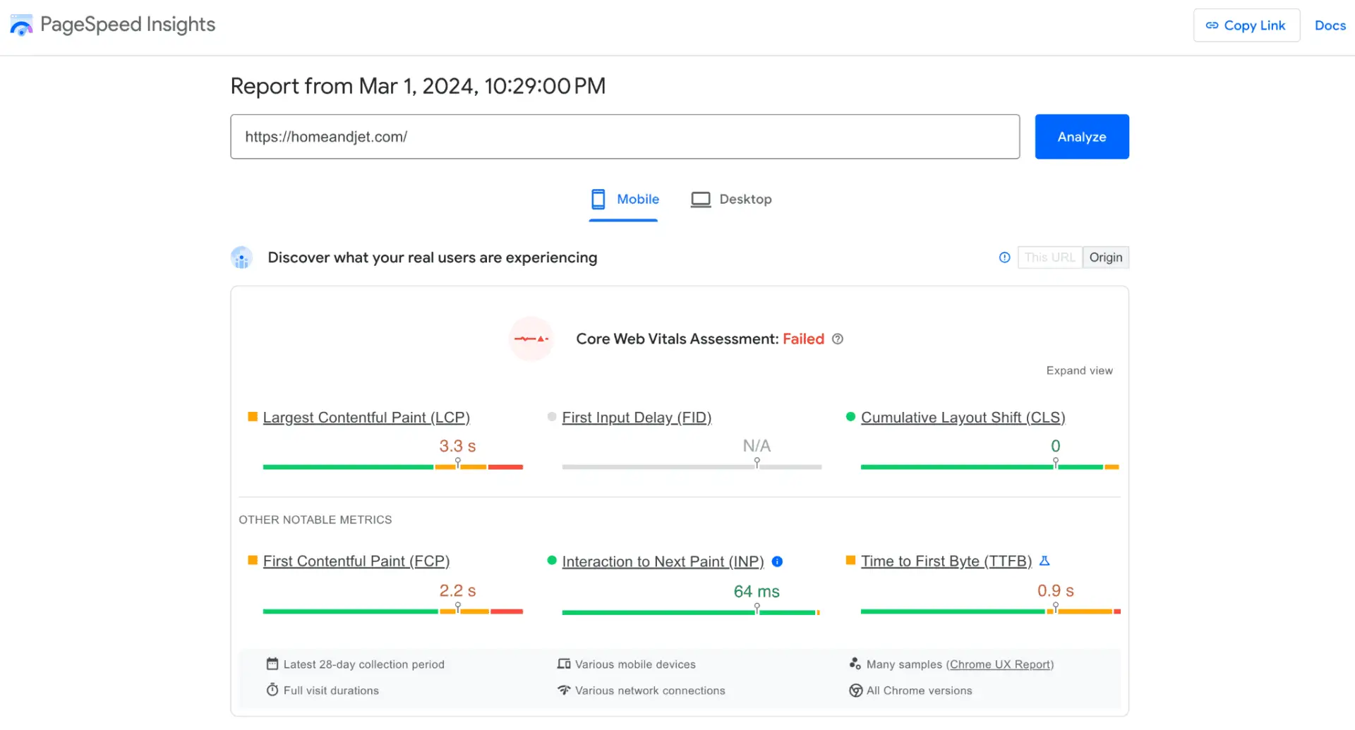 Website Speed Demon: Optimizing Your Startup Site for Blazing Performance 6 Google PageSpeed Insights test