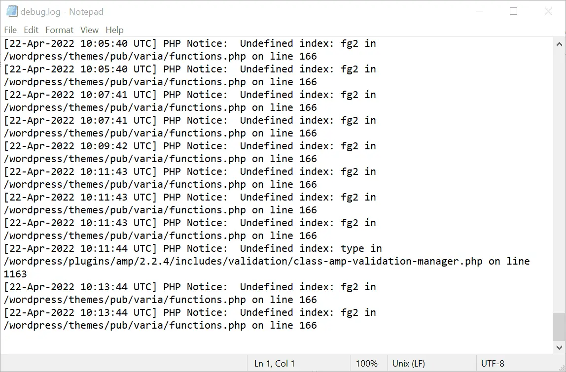 Website Speed Demon: Optimizing Your Startup Site for Blazing Performance 3 WordPress PHP error log