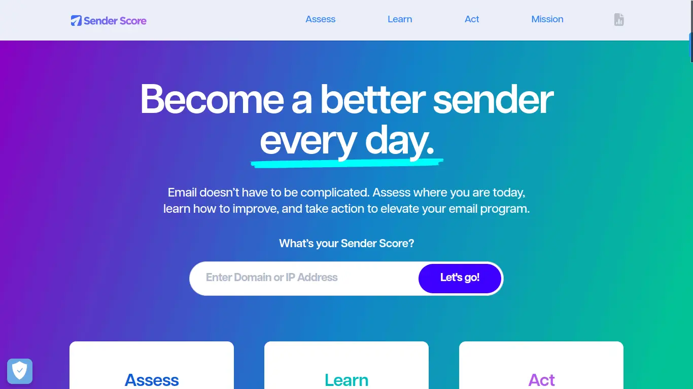How to Improve Email Deliverability 4 Screenshot of SenderScore.org