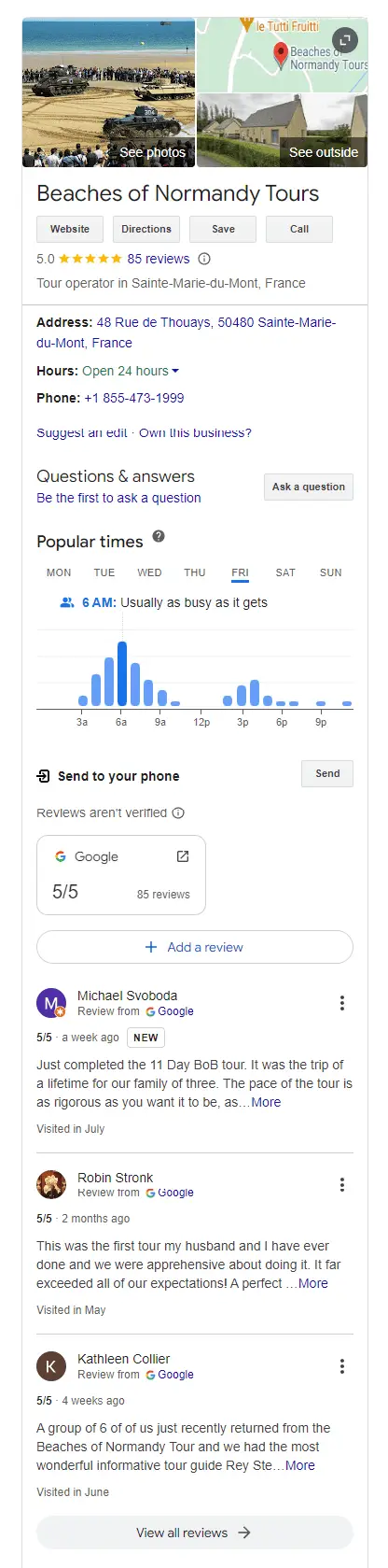 8 Ways to Drive Customer Experience Success with SEO 5 GBP example for inspiration.