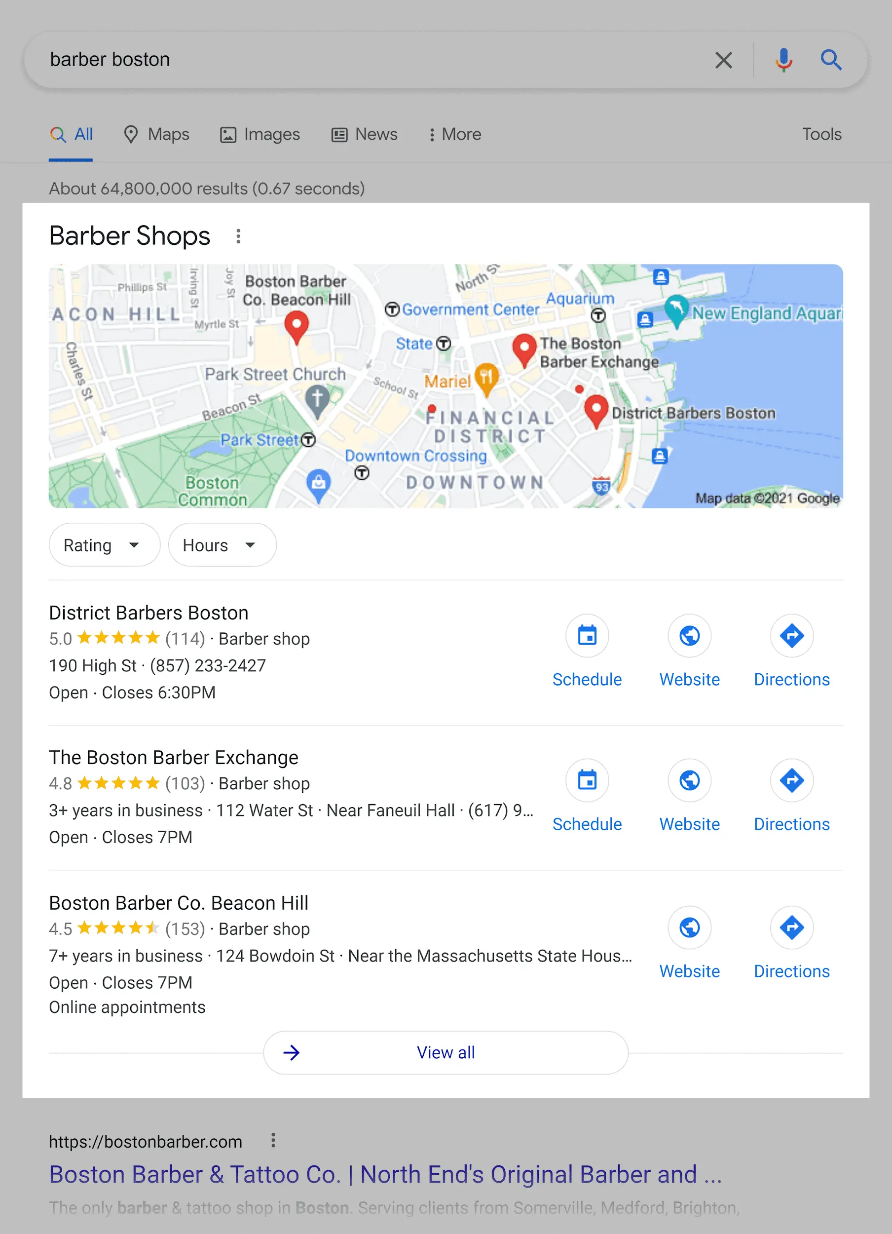 TravelSmart Airlines: SEO Optimization Case Study 6 Google SERP – Map pack