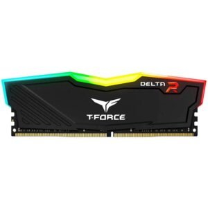 Available Now TEAMGROUP T FORCE DELTA RGB SERIES 16GB (16GBX1) DDR4 3200MHZ Black Memory TF3D416G3200HC16CBK