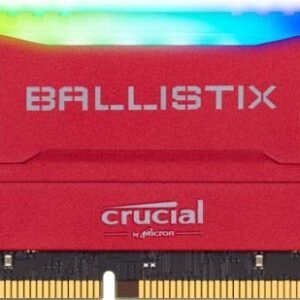 New Model Crucial Ballistix RGB 16GB DDR4 3200 Desktop Gaming Memory (Red) BL16G32c16U4RL
