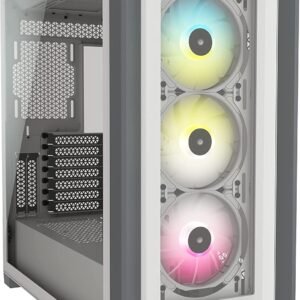 New Model Corsair iCUE 5000X RGB Tempered Glass Mid Tower ATX White PC Smart Cabinet CC 9011213 WW